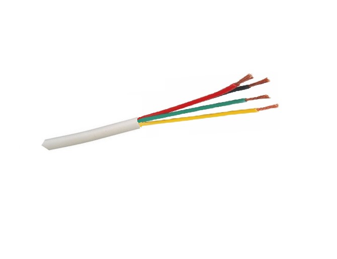 SECURITY CABLE 14/0.20 4 CORE UNSCREENED PVC SHEATH 100M WHITE