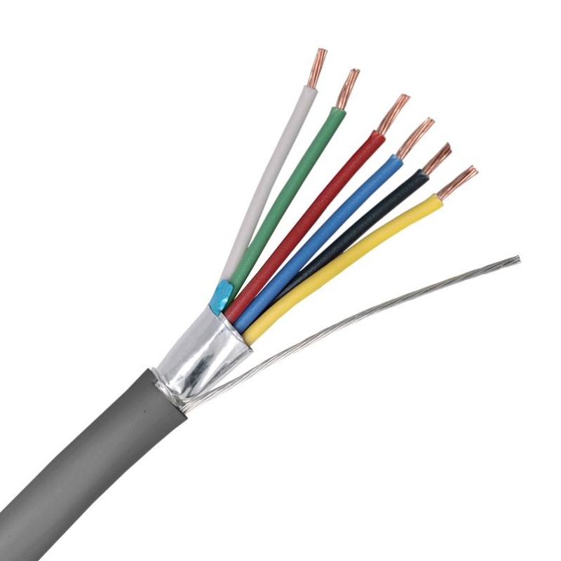 SECURITY CABLE 14/0.20 6 CORE SHIELDED PVC SHEATH 250M GREY