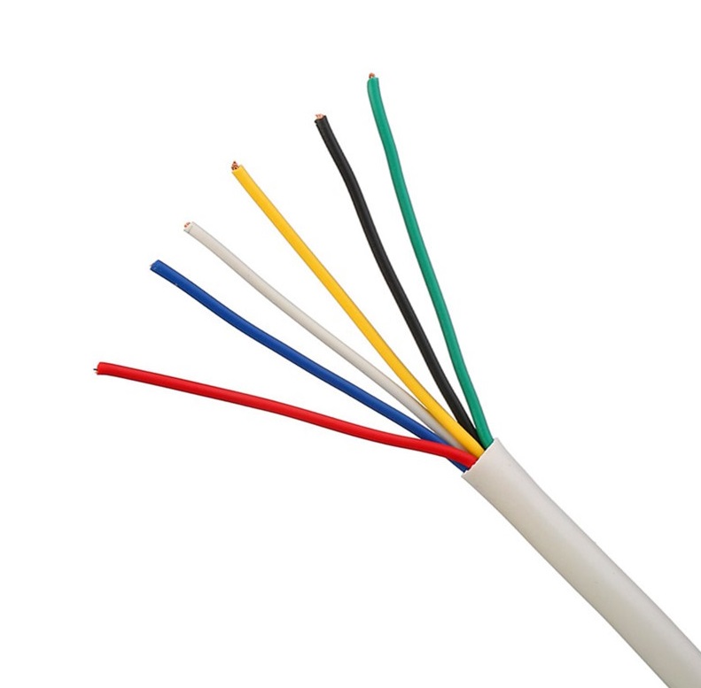 SECURITY CABLE 7/0.20 6 CORE STRANDED UNSCREENED PVC SHEATH 300 WHITE