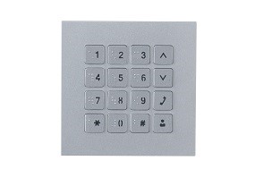 DAHUA SIP2.0 IP OR 2-WIRE INTERCOM KEYPAD MODULE SILVER APARTMENT/RESIDENTIAL METAL 12VDC/48V POE SWITCH/2-WIRE SWITCH(VTNS1006A-2)