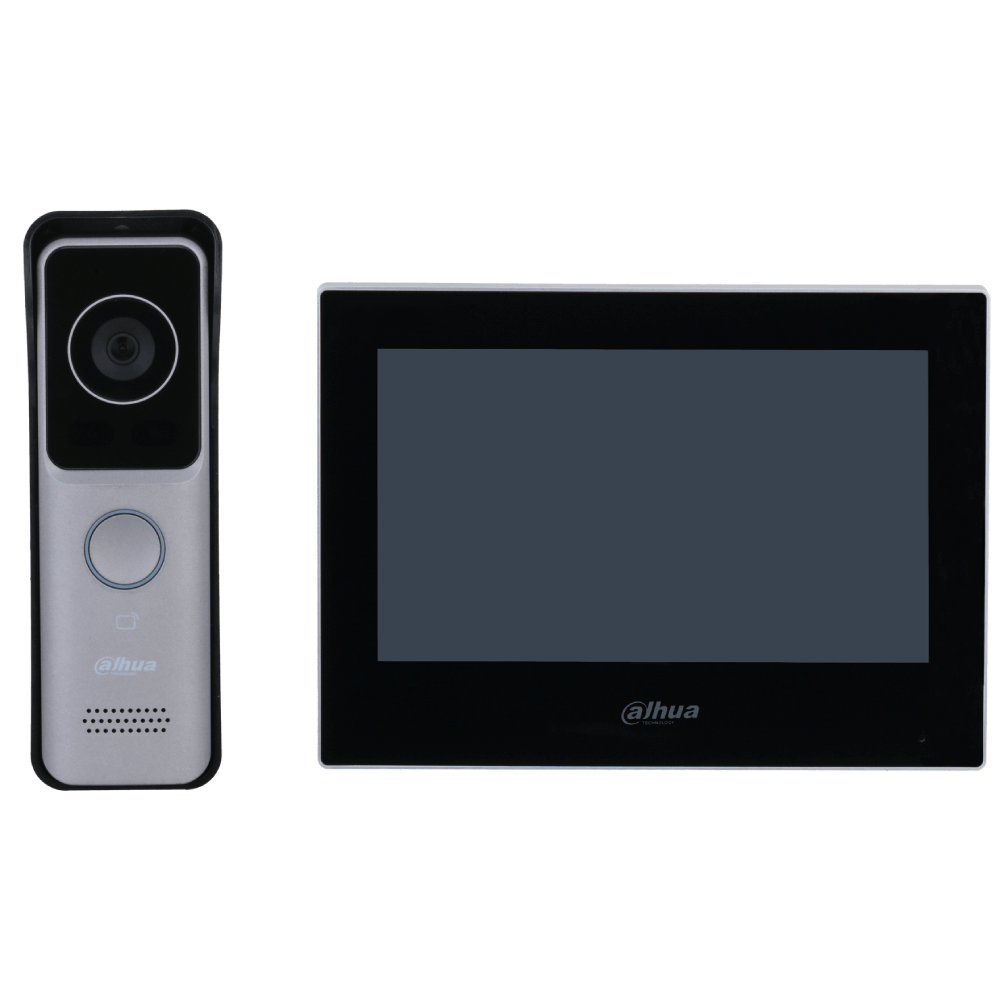 DHI-KTW02 RESI IP WIFI VIDEO INTERCOM KIT INCLUDES 1 x 2MP 1 BUTTON VIDEO DOOR STATION SILVER PLASTIC SURFACE MOUNTED 1 x 7