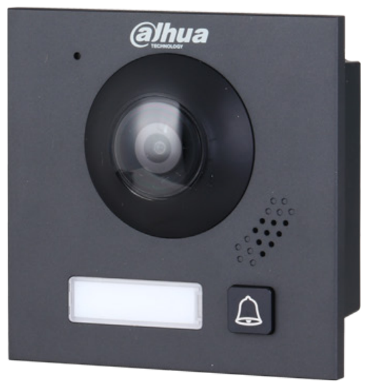 DAHUA SIP2.0 IP OR 2-WIRE INTERCOM 1 BUTTON AUDIO/VIDEO DOOR STATION BLACK APARTMENT/RESIDENTIAL MECHANICAL BUTTON 2MP 170° METAL 48VDC/48V POE SW/2-WIRE SWITCH(VTNS2003B-2)