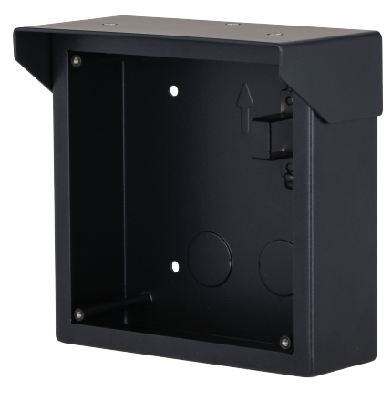 VTM76 SURFACE MOUNTED BOX FOR DHI-VTO4202F/FB DOOR STATION 1 MODULE BLACK WITH RAINHOOD