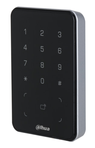 DAHUA PROX READER WITH KEYPAD (3x4) STANDARD BLACK/SILVER 13.56MHz MIFARE CLASSIC IP66 12VDC WIEGAND/RS485 READ RANGE UPTO 30mm