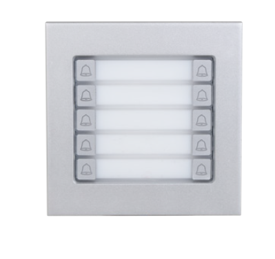 DAHUA 10 BUTTON MODULE ON 5 ROWS SILVER APARTMENT/COMMERCIAL METAL IP65 IK07 POWER BY BUS CONTROLLER