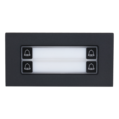 DAHUA 4 BUTTON MODULE ON 2 ROWS BLACK APARTMENT/COMMERCIAL METAL IP65 IK07
