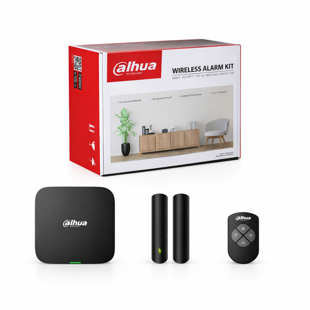 DAHUA DHI-ART-ARC3800H-03-FW2 AIRSHIELD WIRELESS ALM KIT INCLUDE 1x BLACK WIRELESS HUB2 ALARM PANEL WITH LTE 1x BLACK WIRELESS PET PIR 1x BLACK 4 BUTTON REMOTE 1x BLACK DOOR REED ALL DEVICES COME WITH LITHIUM ION BATTERY