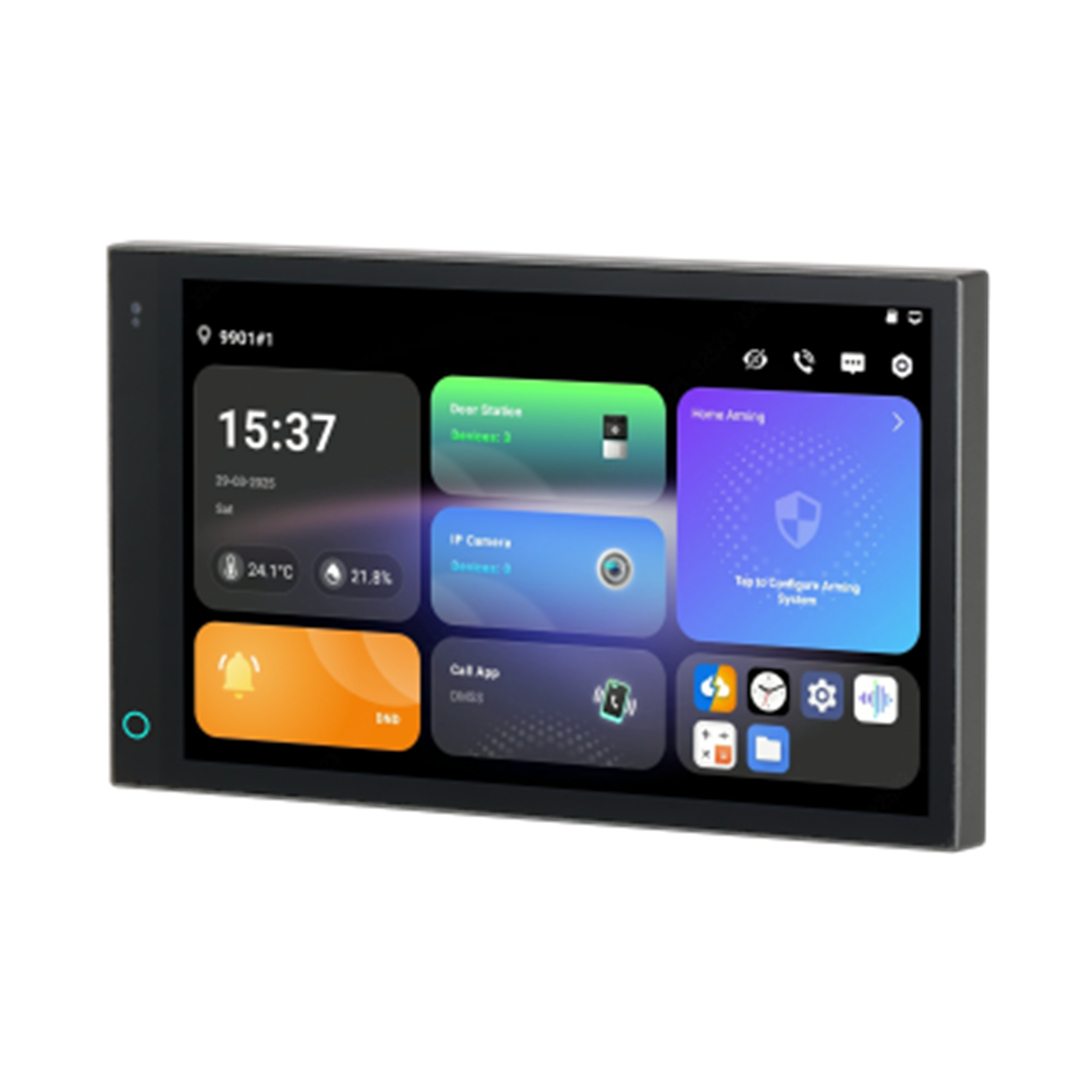 DAHUA 2-WIRE IP INTERCOM ALL IN ONE (WITH KEYPAD) BLACK RESIDENTIAL/COMMERCIAL 7 INCH DISPLAY TOUCHSCREEN METAL & PLASTIC 1 x OUTPUT ALARM INPUT UP TO 512GB MICRO SD CARD