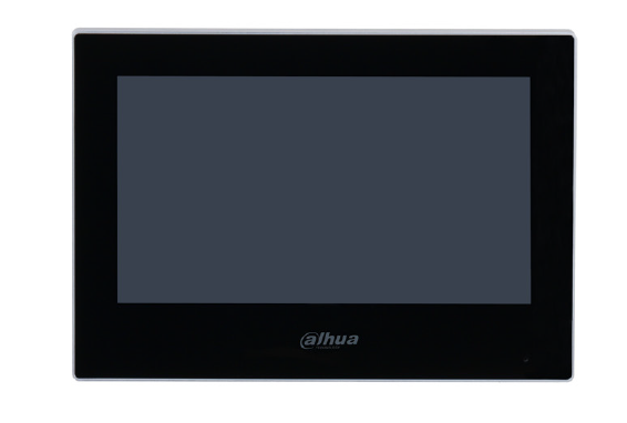 DAHUA SIP2.0 WIFI OR IP INTERCOM MONITOR WITH WIFI BLACK APARTMENT/RESIDENTIAL 7 INCH DISPLAY CAPACITIVE TOUCHSCREEN PLASTIC 12VDC/48V POE SWITCH