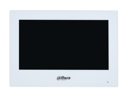 DAHUA SIP2.0 WIFI OR IP INTERCOM MONITOR WITH WIFI WHITE APARTMENT/RESIDENTIAL 7 INCH DISPLAY CAPACITIVE TOUCHSCREEN PLASTIC 12VDC/48V POE SWITCH