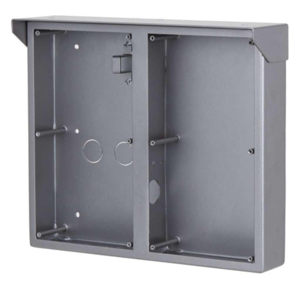 VTM54R4 SURFACE MOUNTED BOX FOR DHI-VTO4202F/FB DOOR STATION 4 MODULES (VERTICAL) (2Wx2H) SILVER WITH RAINHOOD