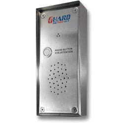 GUARD SERIES 3G/ 4G SIM 1 BUTTON AUDIO DOOR STATION SILVER RESIDENTIAL/COMMERCIAL MECHANICAL BUTTON STAINLESS STEEL 11-28VDC