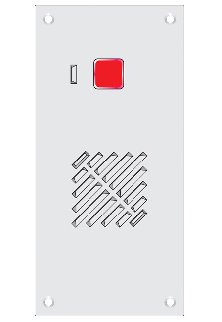 SENTRY SERIES 4-WIRE INTERCOM 1 BUTTON AUDIO DOOR STATION SILVER RESIDENTIAL/COMMERCIAL MECHANICAL BUTTON STAINLESS STEEL 9-20VDC