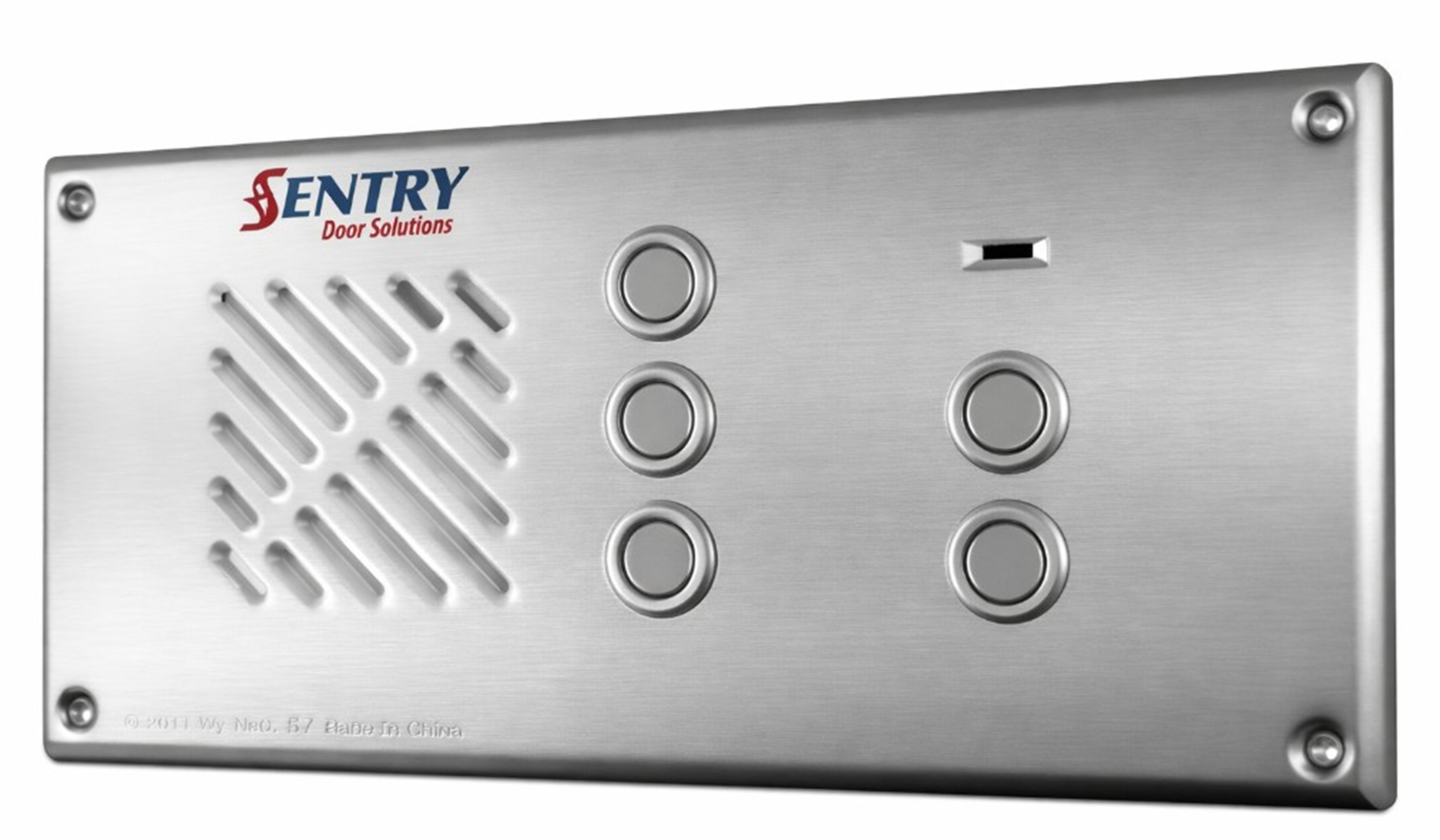 DALLAS DELTA SENTRY LP5BH 2-WIRE AUDIO DOOR STATION 5 BUTTON HORIZONTAL LINE POWERED 24-50VDC 130Hx270Wx45D (MM) SILVER
