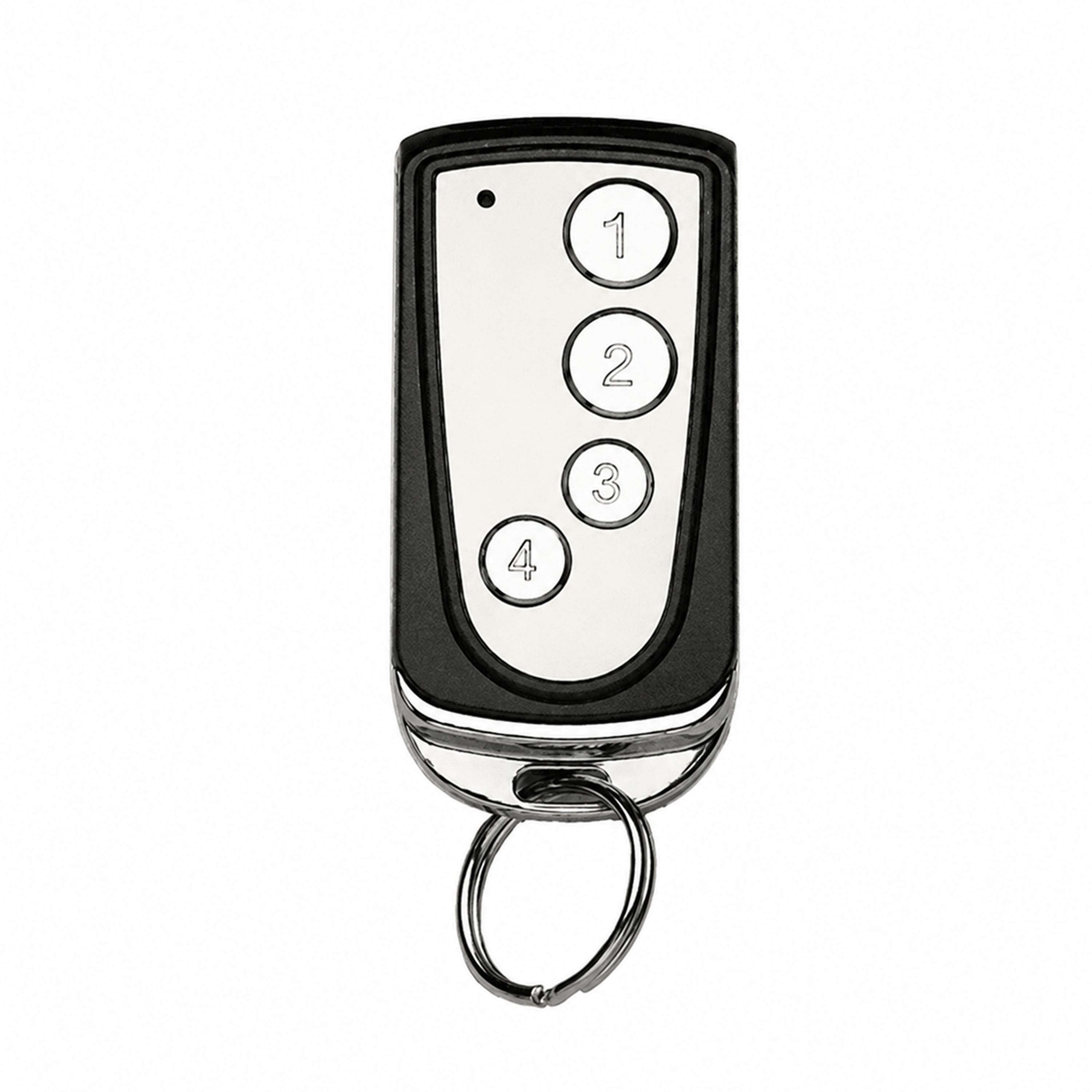 ACTIVOR RTW19-4 4 BUTTON KEY FOB TRANSMITTER 433MHZ 100M 2X CR2032 PROX TAG TRAY BLACK/SILVER 57HX32WX14D (MM)