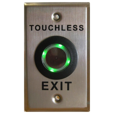 WEL3761S TOUCHLESS EXIT BUTTON DUAL COLOUR LED (RED-GREEN) STAINLESS STEEL PLATE IP66 