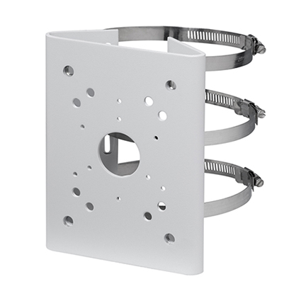 DAHUA POLE MOUNT BRACKET SUITS THERMAL BULLET WHITE GALVANIZED/STAINLESS STEEL SUITS 80-150 (MM) POLE 10 KG MAX LOAD 1.1 KG