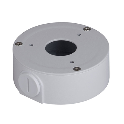DAHUA JUNCTION BOX WITH LID SUITS EYEBALL/ BULLET WHITE ALUMINIUM/GALVANIZED 1 KG MAX LOAD 0.26 KG