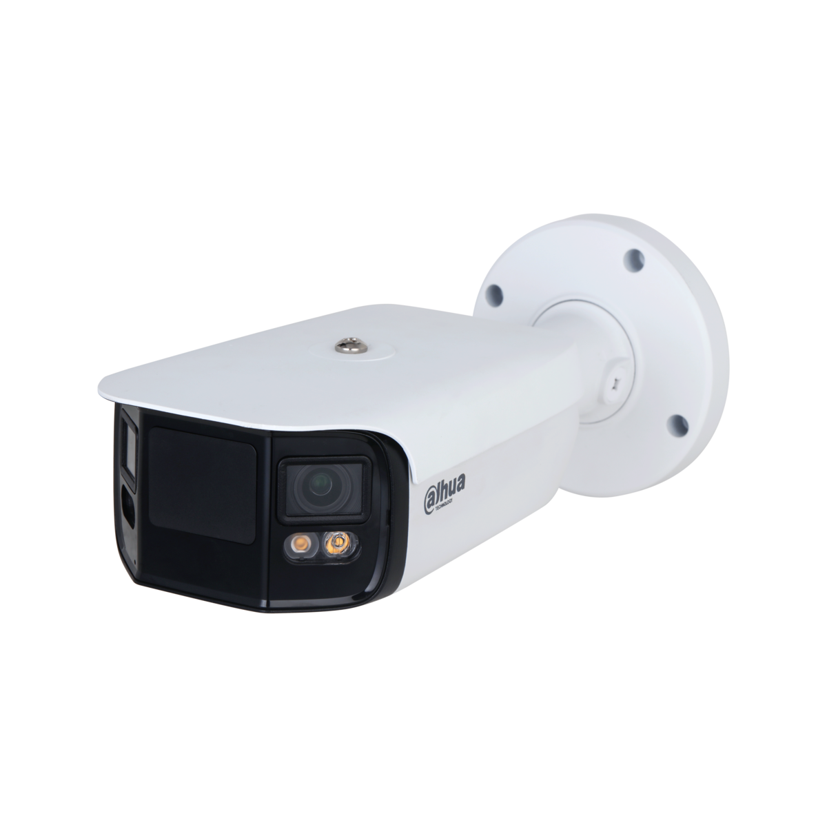 WIZMIND SERIES IP CAMERA WHITE AI 180° PEOPLE COUNT 2x4MP H.264/5 BULLET 140 TRUE WDR PLASTIC/METAL 3.6MMFIXED LENS STARLIGHT WARM LED 40M POE+ IP67 BUILT IN MIC AUDIO IN AUDIO OUT 1 x ALARM IN 1 x ALARM OUT SUPPORT UP TO 512GB SD 12VDC