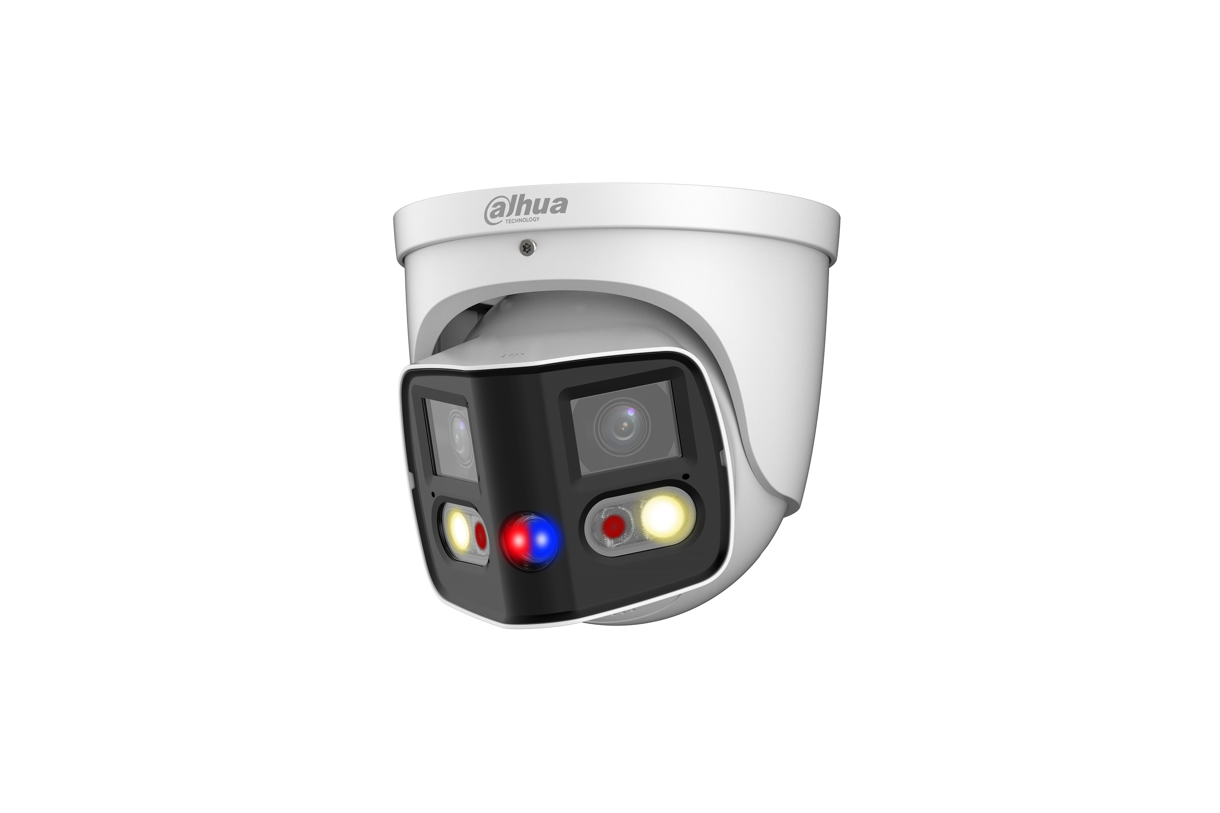 WIZSENSE SERIES IP CAMERA WHITE AI 180° TIOC DUO WITH EPTZ 2x4MP H.264/4+/5/5+ DUAL LENS 120 WDR METAL 2.8MM FIXED LENS FULL COLOUR IR+WHITE LED 20M POE IP67 BUILT IN MIC AUDIO IN AUDIO OUT 1 x ALARM IN 1 x ALARM OUT SUPPORT UP TO 256GB SD 12VDC