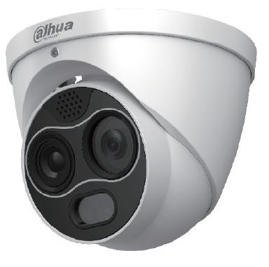 EUREKA SERIES IP CAMERA WHITE AI THERMAL 256x192 SENSOR 4MP H.264/5/ MJPEG TURRET WITH DUAL LENS DIGITAL WDR METAL 2MM FIXED LENS IR 30M POE IP67 WITHOUT MIC AUDIO IN AUDIO OUT 2 x ALARM IN 2 x ALARM OUT SUPPORT UP TO 256GB SD 12VDC