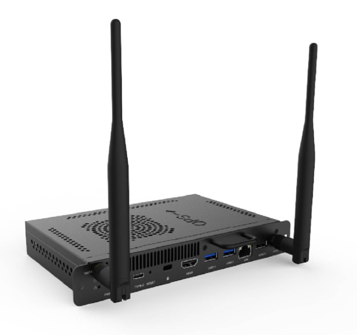 DAHUA WHITEBOARD OPS PC PLUG-IN UNIT INTEL i5 3.2GHz 8GB RAM 256GB HDD WIFI6 BLUETOOTH WIRELESS MODULE 1x NIC 3x USB 1x USB-C 1x HDMI 12-19VDC BLACK