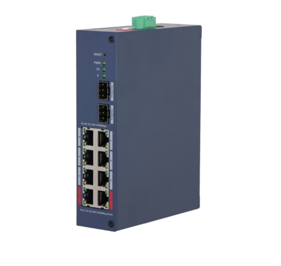 8PORT ( 10P) GIGABIT SWITCH 110W POE TOTAL CAPACITY 8x POE+ (2x Hi-PoE/ PoE++) PLUS 2x 1G SFP/ FIBRE PORT L2 CLOUD MANAGED BLUE 48-57VDC