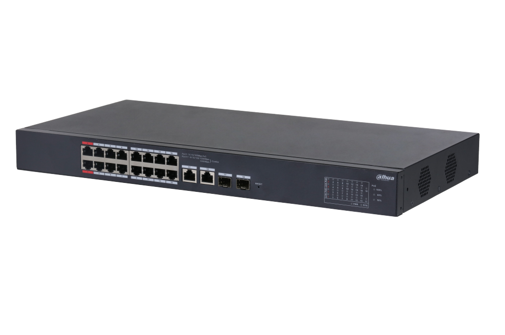 16PORT ( 18P) SWITCH 135W POE TOTAL CAPACITY 16x POE+ (2x Hi-PoE/ PoE++) PLUS 2x 1G SFP/ FIBRE PORT 2x1G UPLINK L2 CLOUD MANAGED BLACK 240VAC