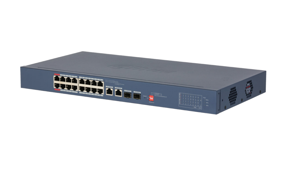 16PORT ( 18P) SWITCH 240W POE TOTAL CAPACITY 16x POE+ (2x Hi-PoE/ PoE++) PLUS 2x 1G SFP/ FIBRE PORT 2x1G UPLINK L2 CLOUD MANAGED BLUE 240VAC