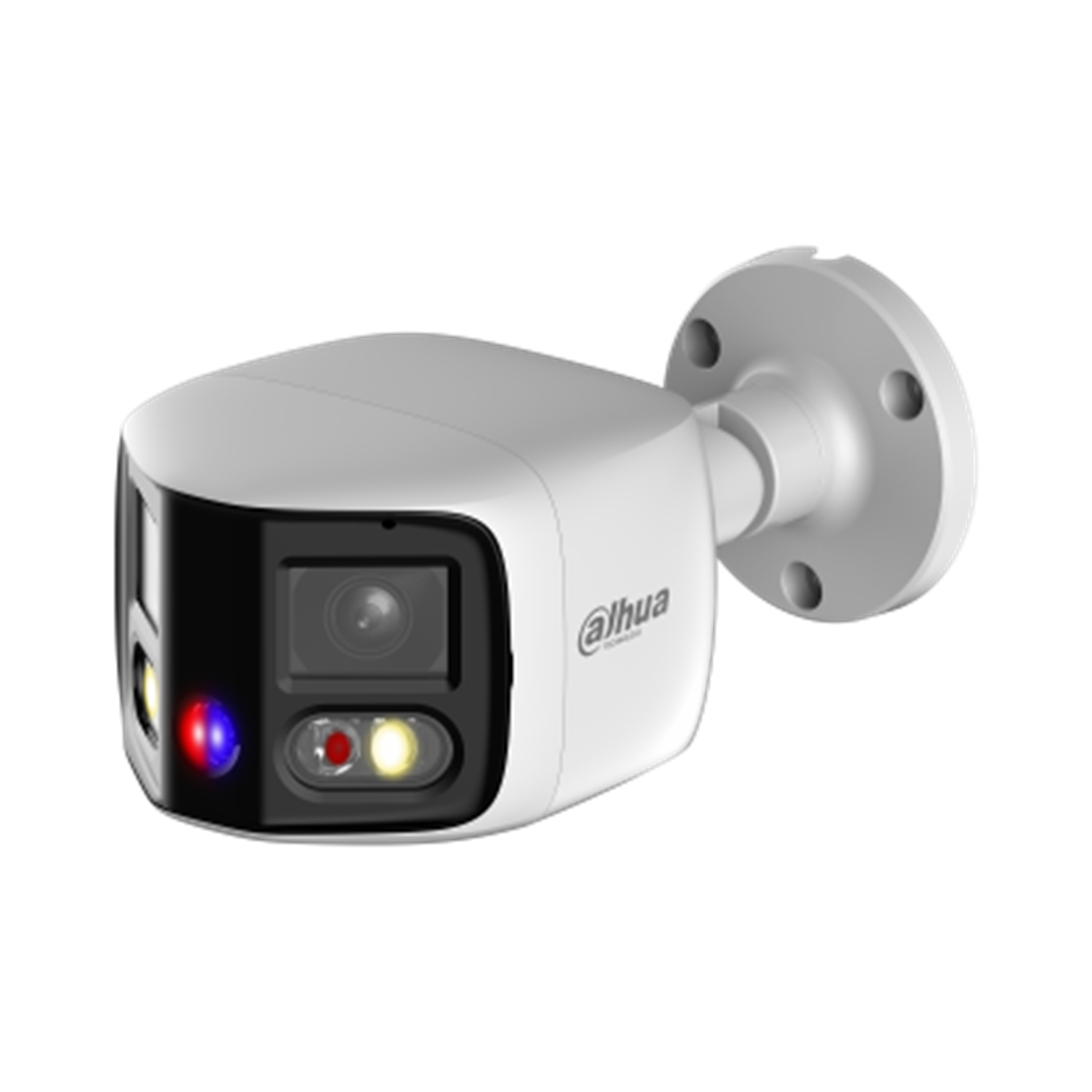 WIZSENSE SERIES IP CAMERA WHITE AI 180° TIOC DUO WITH EPTZ 2x4MP H.264/5/5+/ MJPEG BULLET WITH DUAL LENS 120 WDR METAL 2.8MM FIXED LENS STARLIGHT IR+WARM LED 30M POE+ IP67 BUILT IN MIC AUDIO IN AUDIO OUT 1 x ALARM IN 1 x ALARM OUT SUPPORT UP TO 512GB SD 12VDC