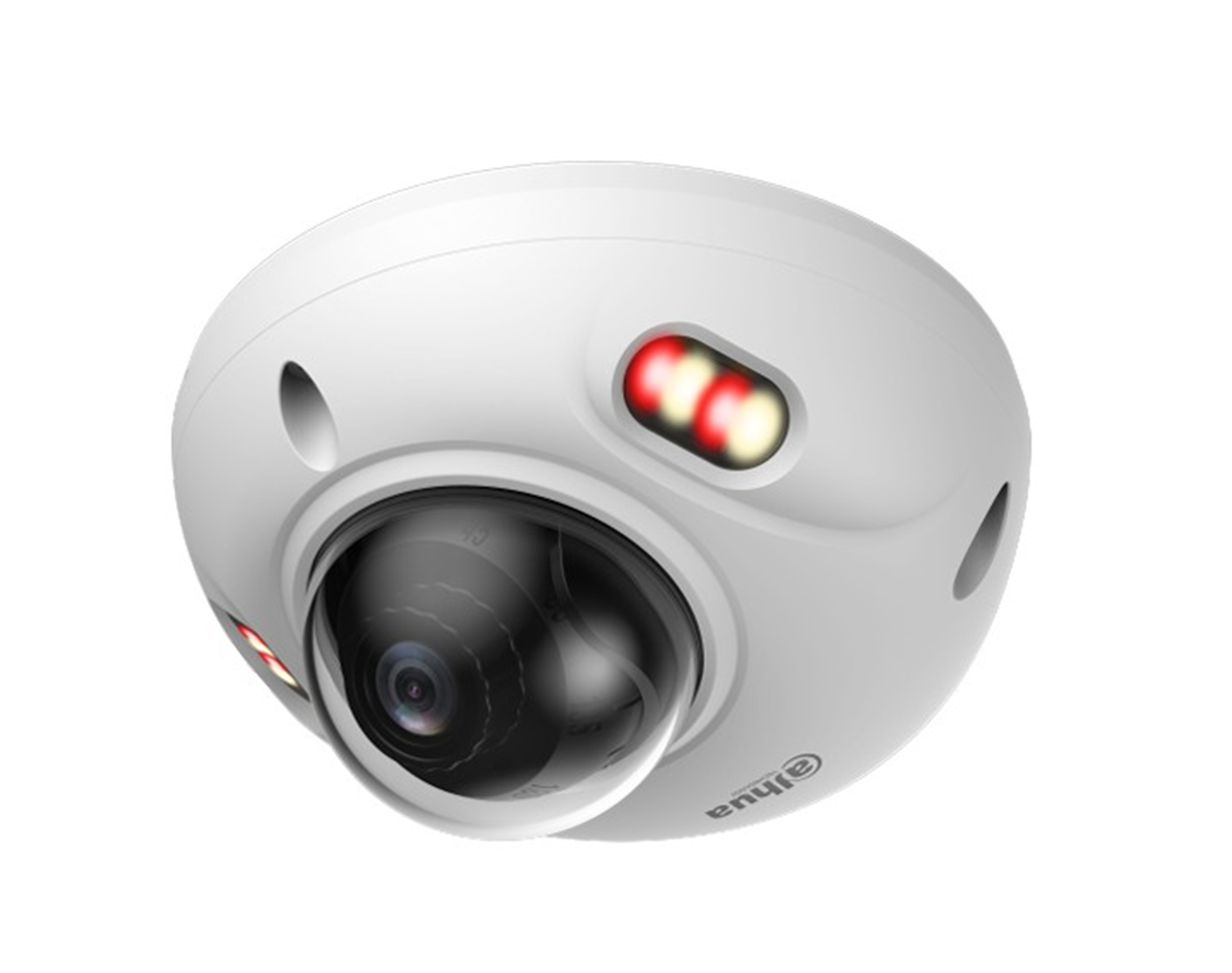 WIZSENSE SERIES IP CAMERA WHITE AI PERIMETER PROTECTION 6MP H.264/4+/5/5+ MINI DOME WEDGE 120 WDR METAL 2.1MM & 2.8MM FIXED LENS STARLIGHT IR+WARM LED 30M POE IP67 BUILT IN MIC AUDIO IN AUDIO OUT 1 x ALARM IN 1 x ALARM OUT SUPPORT UP TO 512GB SD IK10 IMPACT RATING 12VDC