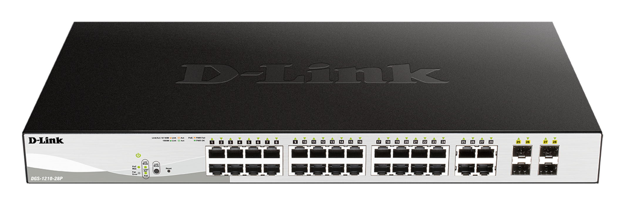 D-LINK 28PORT GIGABIT SWITCH 193W POE TOTAL CAPACITY L2 MANAGED BLACK 240VAC CCTV/ VLAN OPTION