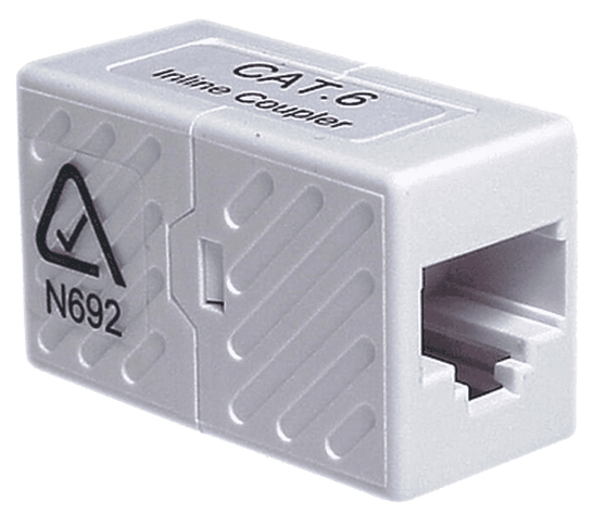 DATAMASTER CAT6 RJ45 COUPLER WHITE