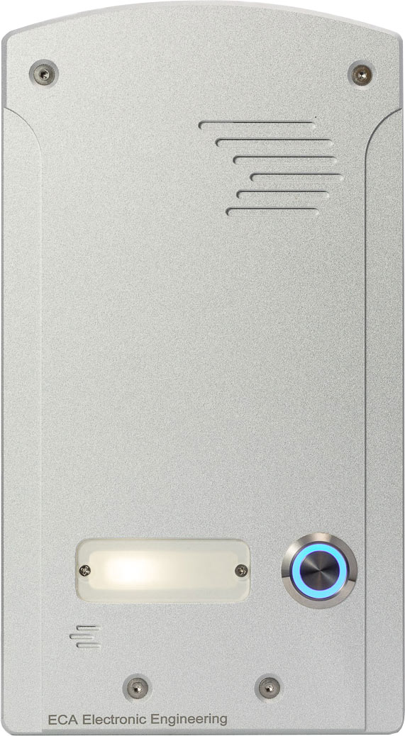 ECA GSM INTERCOM 1 BUTTON AUDIO DOOR STATION - SLAVE GREY APARTMENT MECHANICAL BUTTON PLASTIC 12-18VAC/DC