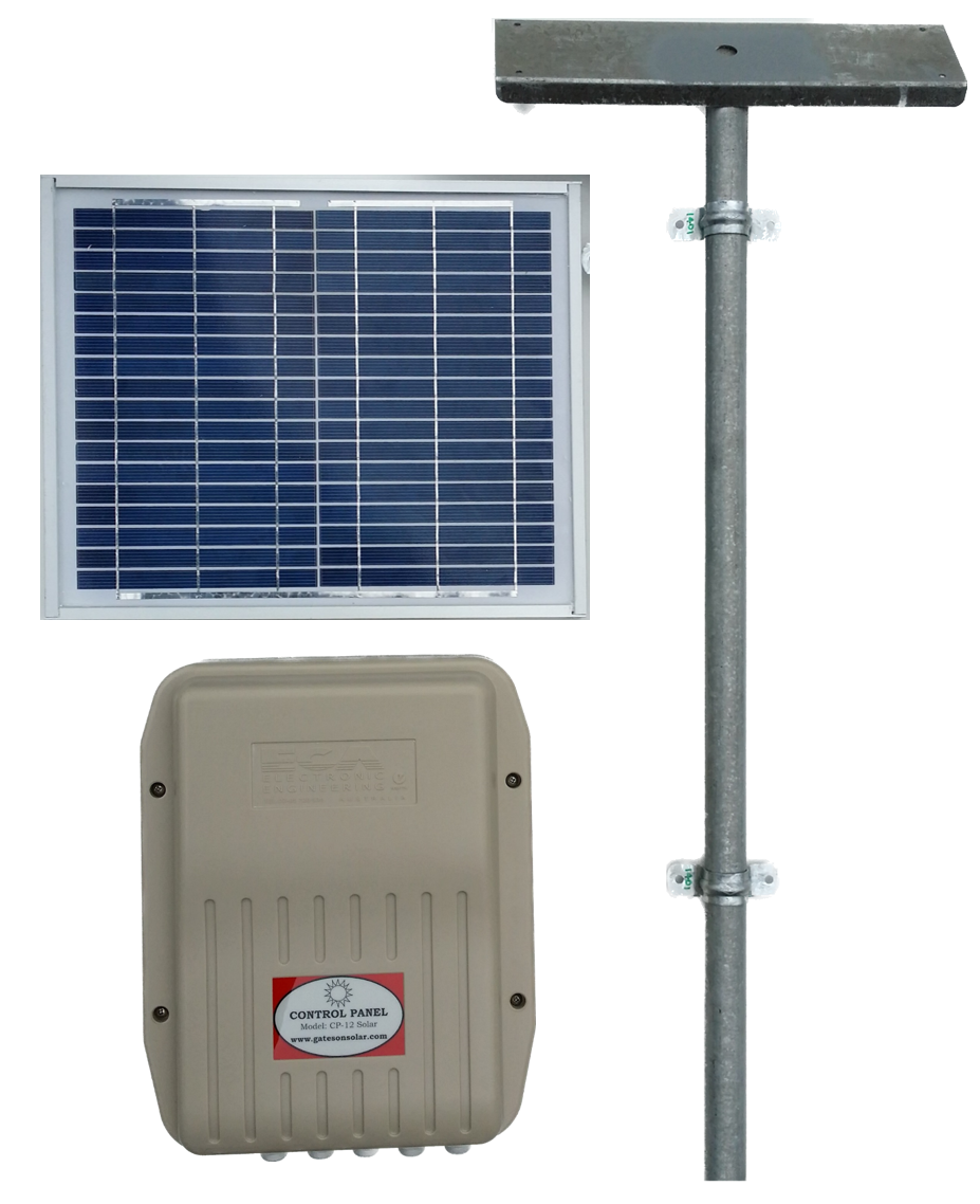 ECA SOLAR PANEL KIT - SP30W10A - 30W SOLAR PANEL GALVANISED MOUNT POLE 12V/ 9A SOLAR DEEP CYCLE BATTERY AUTO SOLAR REGULATOR BATTERY CHARGER 98% EFFICIENT WEATHER PROOF IP56 ENCLOSURE