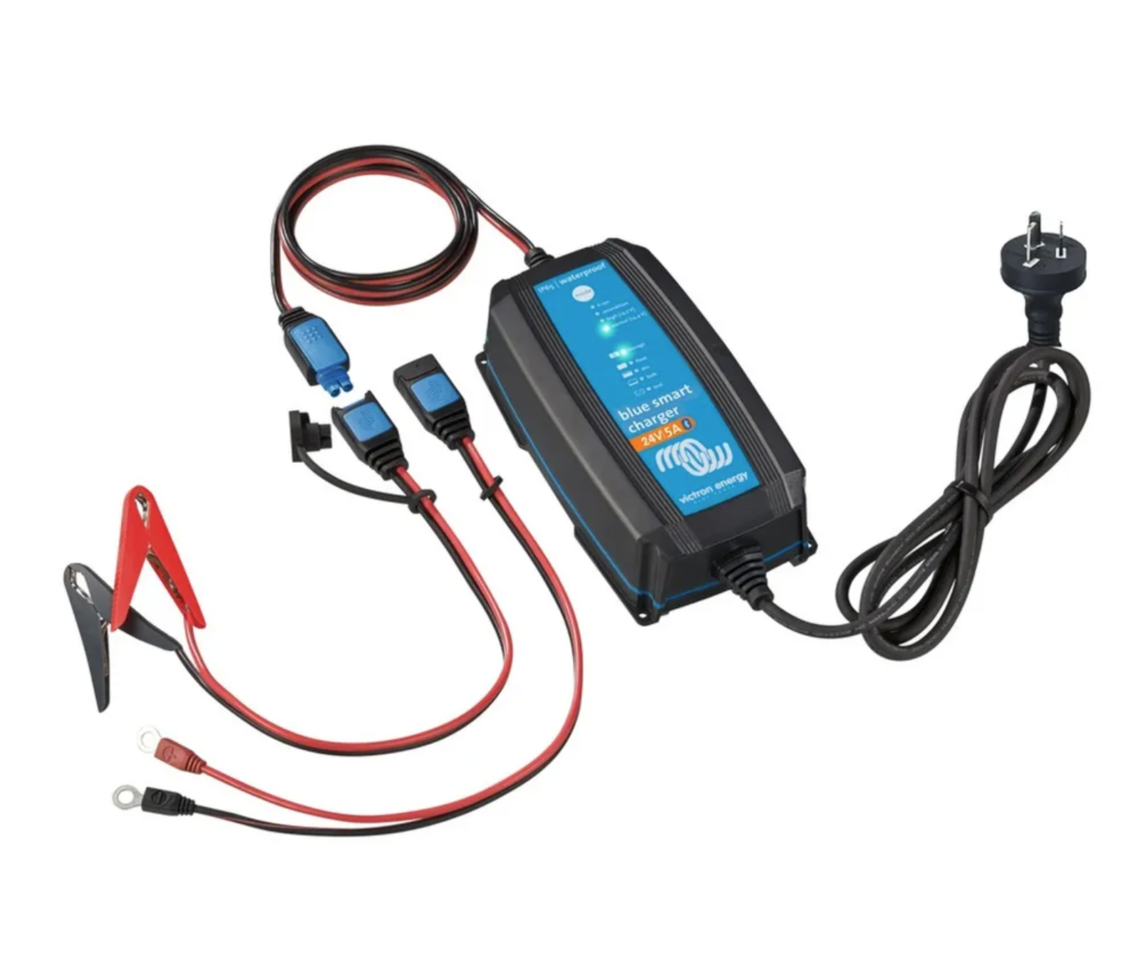VICTRON 12VDC BATTERY CHARGER 5A IP65 1x OUTPUT BLACK 1.5M CABLE
