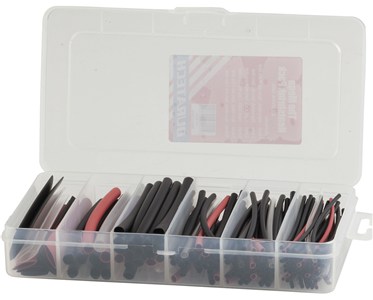 WH5524 HEAT SHRINK RED & BLK 160 PACK W/ MIXED SIZES 1.5-10MM