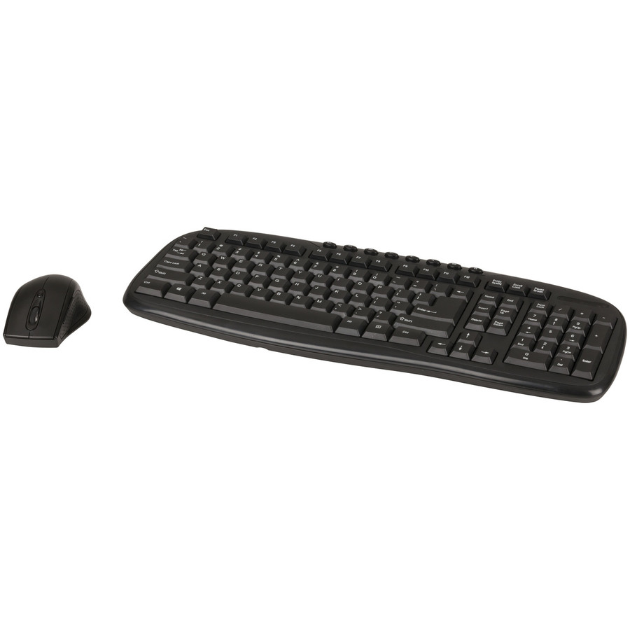 NEXTECH WIRELESS KEYBOARD & MOUSE WITH USB RECEIVER 2.4GHz RANGE UP TO 10M BLACK