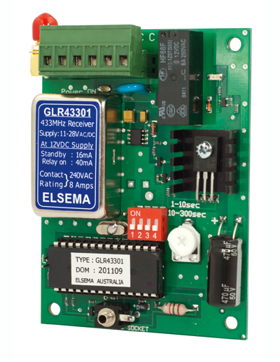 GLR43301 1 CHANNEL RECEIVER  433MHz 11-28VAC-DC