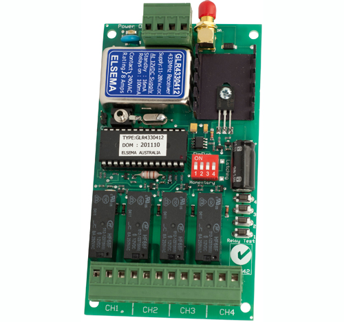 GLR43304 4 CHANNEL 11-28VAC/DC SUPPLY CONNECTION AND RELAY OUTPUTS