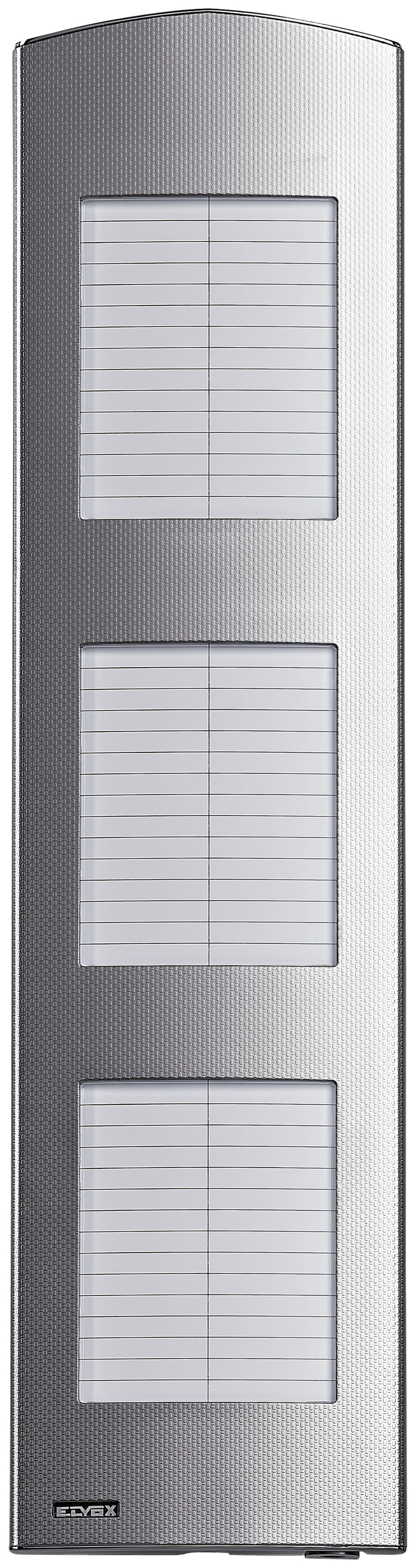3-MODULE ADDITIONAL COVER PLATE WITH 3 CARDS FOR 15+15+15 NAMES W/ CARD LIGHTING STAINLESS STEEL
