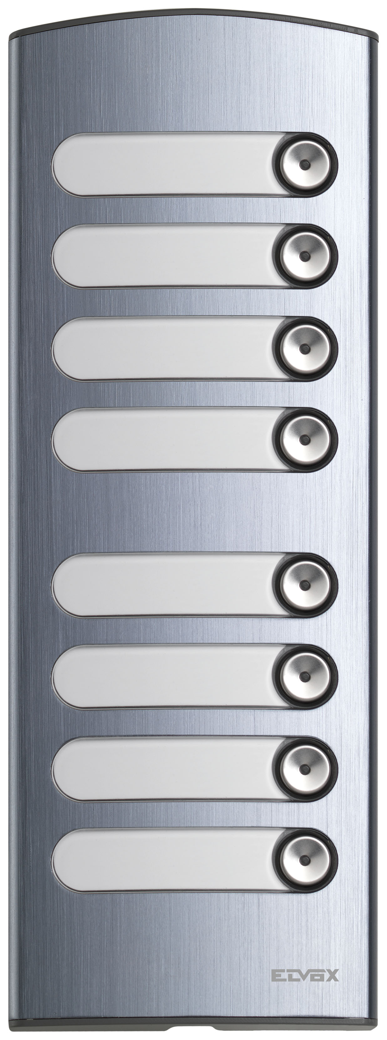 ELVOX 2-Module additional cover plate w/ 8 buttons, elecropolished anodized aluminium
