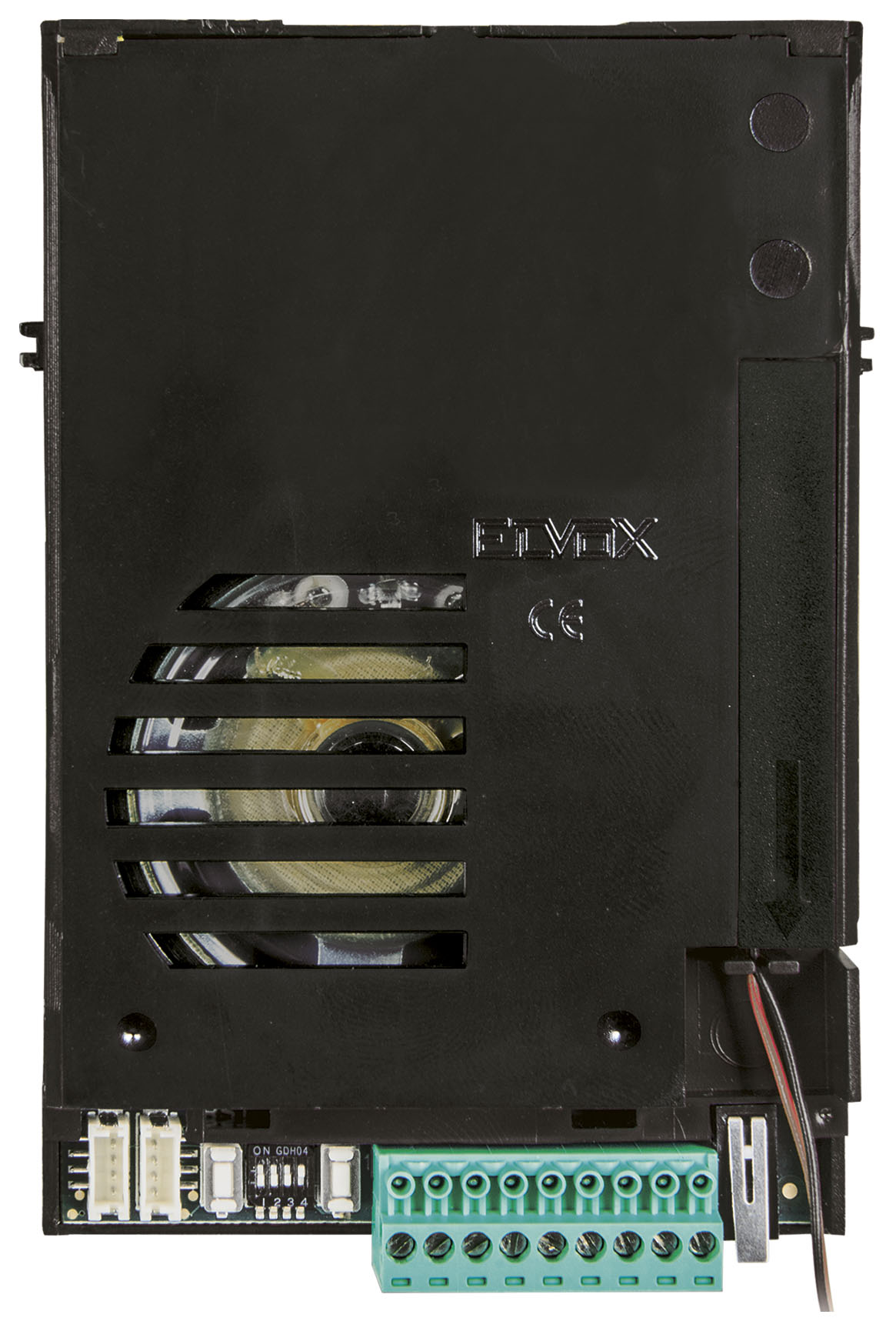 ELVOX DUE FILI+ 2-WIRE INTERCOM AUDIO MODULE BLACK APARTMENT/COMMERCIAL MECHANICAL BUTTON 380TVL PLASTIC POWER BY BUS CONTROLLER