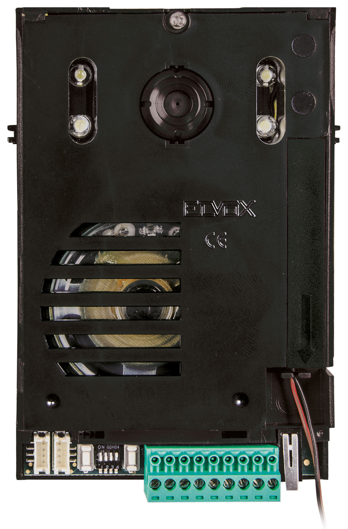 ELVOX DUE FILI+ 2-WIRE INTERCOM A/V MODULE BLACK APARTMENT/COMMERCIAL MECHANICAL BUTTON 380TVL PLASTIC POWER BY BUS CONTROLLER