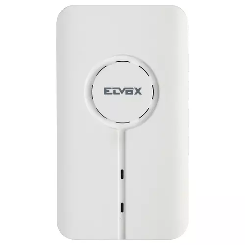 ELVOX WIRELESS INTERCOM( 433MhZ) 1 BUTTON DOOR CHIME SILVER RESIDENTIAL PLASTIC 5VDC/2 x AA BATTERY