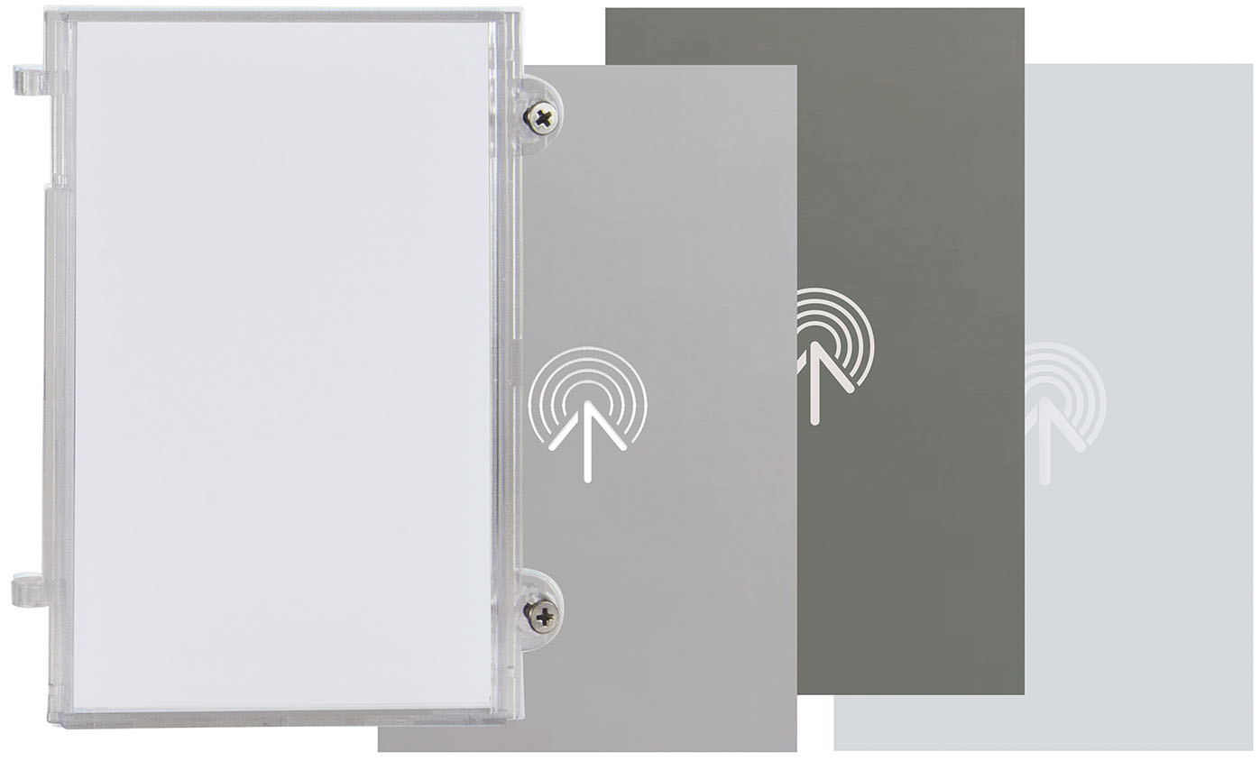 PIXEL CARD/FOB READER COVER W/SILVER GREY AND WHITE INSERTS ONLY T/S 2WIRE DUE FILI+ 41017 CARD/FOB READER MODULE (IP + 2WIRE DUE FILI+)