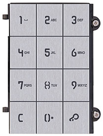 PIXEL GREY/SILVER KEYPAD COVER ONLY T/S 41019 AND 41020 KEYPAD MODULES (ACESS AND INTERCOM) (IP + 2WIRE DUE FILI+)
