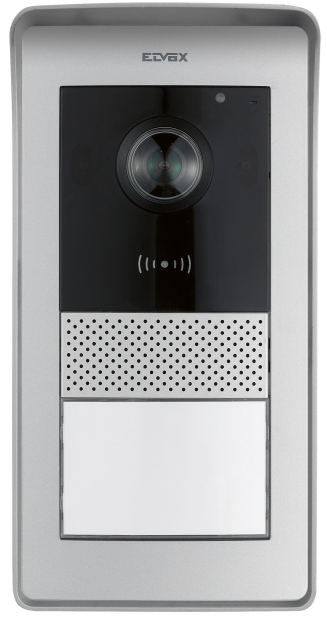 ELVOX 2-WIRE INTERCOM AUDIO/VIDEO DOOR STATION SILVER RESIDENTIAL MECHANICAL BUTTON 2MP 130° METAL 24VDC