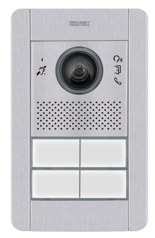 ELVOX PIXEL DUE FILI+ 2-WIRE INTERCOM 3/4 BUTTON VIDEO DOOR STATION GREY APARTMENT/RESIDENTIAL MECHANICAL BUTTON 380TVL 104° METAL & PLASTIC POWER BY BUS CONTROLLER