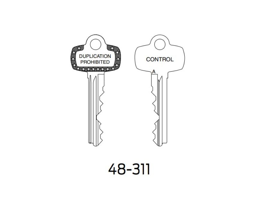 SCHLAGE 48-311 GRN CUT CONTROL KEY CONSTRUCTION CORE GREEN